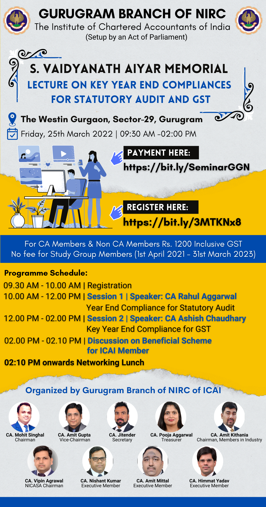 Seminar on Key Year End Compliances for Statutory Audit and GST.