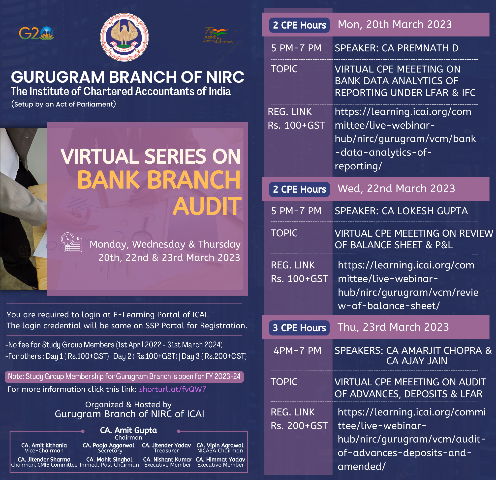 Series of Virtual CPE Meeting on Bank Branch Audit